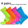 Sportsokken 4 paar Fiets Verpleegkundige Compressie Road Running Calcetines ciclysmo hombre 230814