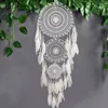Decorative Objects Figurines Large Boho Decor Dream Catcher Nordic White Black Macrame Wall Hanging For Wedding Garden Home Girl's Room Decoration Ornaments 230804