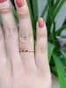 Pierścienie ślubne 0 05CTW 1 3 mm 5 kamienie w stylu Lab Diamond Band ramka Ustawienie okrągłe pierścień Diadmond 14k żółte złoto 230804