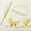 Wedding Jewelry Sets Ethiopian Set Gold Color African Gift Arab Bride Dowry NecklaceBraceletEarrings for Women Dubai Fashion 230804