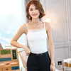 Women's Tanks #1559 Red Balck White Vest Summer Casual Slim Tank Top Women Cotton Suspender Vests Ladies Vintage Tops Femme Spliced