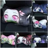 Almofada/travesseiro decorativo Devils Blade Car Neck Demon Slayer Kimetsu No Yaiba Manga Tanjirou Nezuko Cartoon Cute Almofada Decoração Dhc6I