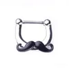 Naso Anelli Studs New Fashion Black Beard Ring Falso Septum Piercing Hoop per le donne Faux Clicker Body Jewelry Drop Delivery Dhvxc