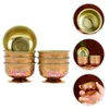 Geschirr-Sets, 7-teilig, Tibet-Vintage-Dekor, Lotusblumenhalter, Metallbecher, Zubehör, Tempel, Weihwasser, Opfergabe, Legierungsbehälter