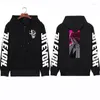 Erkek Hoodies Anime Bleach Fermuar Sweatshirts Zip Hoodie Fashion Unisex Hip Hop Sokak Giyim Ceketleri Kuchiki Byakuya grafik Y2K Giysileri