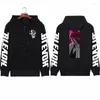 Felpe con cappuccio da uomo Anime Bleach Zipper Felpe con cappuccio Felpa con cappuccio Fashion Unisex Hip Hop Streetwear Giacche Kuchiki Byakuya Graphic Y2K Abbigliamento