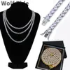 4mm 6mm Tennis Rllgl choker Necklace 18k Gold Gold Gold Bling Cz Zirconia Hip Hop Diamond Iced Out Miami Rapper Jewelry Cains