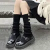 Meias femininas listradas lolita leggings japonesas aquecedores de braço feminino kawaii malha longo doces tornozelo perna inverno gótico