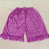 Vêtements de nuit pour femmes brillant Satin soie Sexy femmes taille haute Yoga Shorts de couchage grande taille course Gym bas