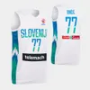 2023 Fiba Slovenia Worldball Basketball Jersey 77 Lukas Doncic Miha Lapornik Jurij Macura Blaz Mahkovic Jor Dan Morgan Aleksej Nikolic Bine prepelic Ziga Samar