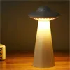 램프 그늘 나이트 라이트 조명 어두운 LED 야간 조명 UFO 테이블 램프 USB 어린이를위한 충전식 아기 침대 옆 침실 거실 연구 Z230809
