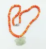 Halsband 6 mm Orange Koralle Halskette GIVE Ms. Classic Geschenk 18"