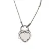 Chaînes véritable 925 en argent Sterling Collier ras du cou verrouiller votre promesse coeur pendentifs colliers femmes bijoux Collier en gros