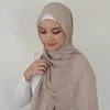 Halsdukar kvinnor vanlig bubbla chiffong halsduk hijab wrap printe fasta färg sjal pannband muslimska hijabs halsdukar/halsduk 60 färger