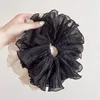 New Elegant Retro Wrinkle Chiffon Scrunchies Women Girl Sweet Temperament Fashion Exaggerated Hair Band Hair Accessory Headwear