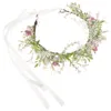 Dekoracyjne kwiaty kwiatowe opaska na dziewcząt włosy krawatowe pałąki ślubne korony kobiety sztuczny kwiatowy wieniec