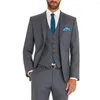 Mäns kostymer blazer män för bröllop 2023 terno elegant enkelbröst svart toppade lapeljacka byxor väst tre stycken smal fit hombre