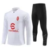 AC 23 24 Milans Trainingspak Ibrahimovic Soccer Milano Survetement 23/24 Maillot Men en Kidsde Foot Milans voetbaltrainingspak