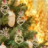 Décorations De Noël Lettre Bois Église Coeur Bulle Motif Ornement Xmas Tree Party Favor Accueil Festival Ornements Suspendus Cadeau 6 Pc Dhvhq