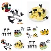 Forks 6Pcs/Lot Black Cat Fruit For Kids Children Dessert Cake Decoration Tableware Dinnerware Kitchen Gadgets Accessories Drop Deliv Dhoyt