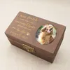 Other Cat Supplies Custom Pet Fur Box Personalized Urn for Ashes Engraved Wood Memorials Urnen Pets Keepsake 230804