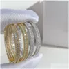 Hoop Huggie 45mm Luxury Iced Out Bling Jewelry Fl Round Baguette CZ Cubic Zirconia Gorgeous Fashion Hie Earring Wholesale 2021 Drop Dhgrj