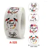 Papel de regalo 100-500 Uds. Rollo de pegatinas de agradecimiento etiquetas de 1 pulgada para embalaje para hornear sellos de sobres pequeñas empresas