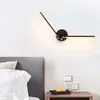 Vägglampa modern lång led fixtur sconce inomhus 300 ° rotation ljus vardagsrum sovrum bakgrund