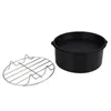 Pouce Friteuse Accessoire 3 En 1 Multifonctionnel Air Accessoires Set Kit Pièces Pain Étagère Gâteau Baril Pizza Pan