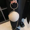 Torby wieczorowe modne sferyczne kobiety torebki luksusowy klip mini crossbody torebki torebki designerskie damskie ramię błyszczącego dhinestone