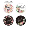 Cadeaupapier 67JE 500 stks/rol Bloemen Dank U Sticker Zegel Etiketten Handgemaakte Scrapbooking Decoratie Briefpapier Stickers