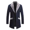 Men's Trench Coats Good Quality Male Slim Fit Overcoats Autumn Winter Men Long Jackets Wool Blends Size 5xl 230804meiv