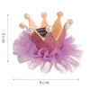 Dog Apparel Pet Birthday Hat Lace Princess Crown Pearl Headdress Hairpin Cat Not Hurt Hair Accessories Clip