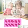 Bakning Mögel Sile Chocolate Mold Tool 10 Hål Tray Leaf Form Cake Soap Candy Jelly Mod Pastry Decorating Tools Drop Delivery Home Dhvhu