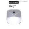 Lampade Sfumature Luci notturne Sensore di controllo della luce senza fili LED EU US Plug Dusk-to-Dawn per Baby Kids Comodino Camera da letto Corridoio Lampada Z230805