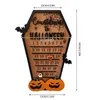 Obiekty dekoracyjne figurki Halloween Countdown Kalendarz DIY Drewniany kalendarz adwentowy melon nietoperz halloween dekoracje 230804