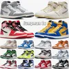 Jumpmans 1 High Og Men Women Basketball Shoes 1s Designer tvättade Heritage Vibrations of Naija Lucky Green Reverse Laney Stealth Outdoor Sneakers Storlek 36-46