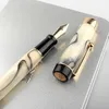 Fountain Penns Jinhao Centennial Tofu Fountain Pen 18 kgp Golden Plated M Nib 0,7 mm Akryl Ink Pen 230804