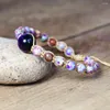 Charm Bracelets Handmade DIY Bracelet Natural Stone Jewelry String Braided Colorful Bohemian Friendship Wrap