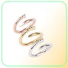 Anillos de diseño Anillo de amor Banda DiamondPave Anillo de bodas Plata Mujeres Hombres Joyería de lujo Titanio Acero Chapado en oro Nunca Fad1322419