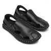 Sandaler 2024 157 Men sommarmjuka skor strand högkvalitativa tofflor