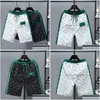 Mens Shorts Designer Mens Summer Ice Silk Thin Style Sports Casual Quick Dry Five Quarter Pants Fashion Trend Outside Wear Beach Big Dhc5f