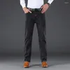 Männer Jeans 2023 Frühling Herbst Blau Gerade-bein Business Casual Baumwolle Stretch Denim Hosen Männliche Marke Plus Größe 40