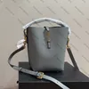 Leather Shoulder Bag Women Designer Le 37 Bucket Bag Handbag 01