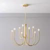 Kroonluchters Woonkamer Vintage Kroonluchter LED Keuken Verlichting Luxe Zwart/goud Ijzer Hoog Plafond Glans Licht Voor Thuis