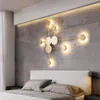 壁のランプdeyidnゴールドブラックランプシンプルな幾何学的なLED通路のためのベッドルーム階段リビングルーム屋内装飾照明