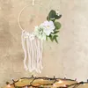 Decoratieve Bloemen Fringe Trim Festival Muur Decor Macrame Krans Zonnebloem Tuin Satijn Geweven Garland Opknoping Versiering