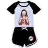 Наборы одежды демоны Slayer Graphic Kids Summer Olding Baby Girl Boys Cotton 2 Piece Set Clothing Clothing Sport