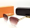 Printed V sunglasses Women's luxury brand designer brand Men's gold logo V sunglasses Black gray beach Sun visor