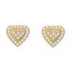 Boucles d'oreilles en argent sterling Vermeil Moissanite Iced Out Vvs Diamonds S925 Layered Heart Studs Boucles d'oreilles Bijoux de luxe glacés